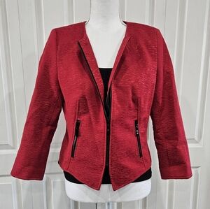 Mary Kay & Twinhill Exclusive Red Blazer with Black Accents EUC Size Small